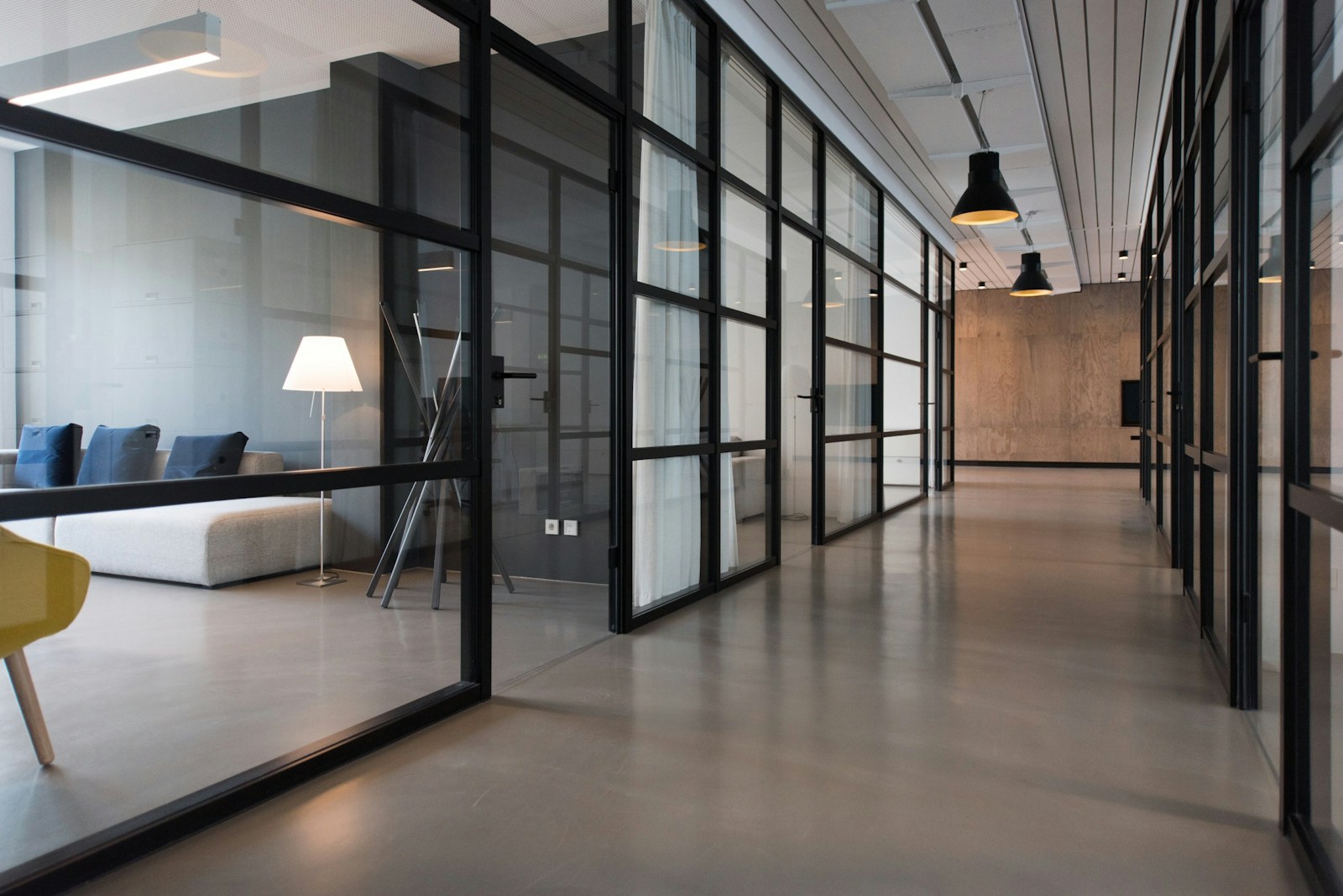 Bright studio prepared for a photography production